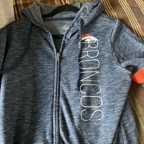 Majestic Denver Broncos zip hoodie SZ med - Picture 3 of 5